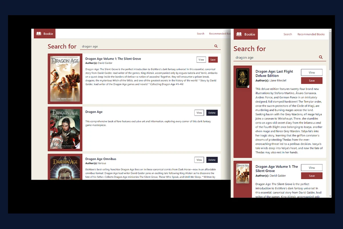Bookie interface preview