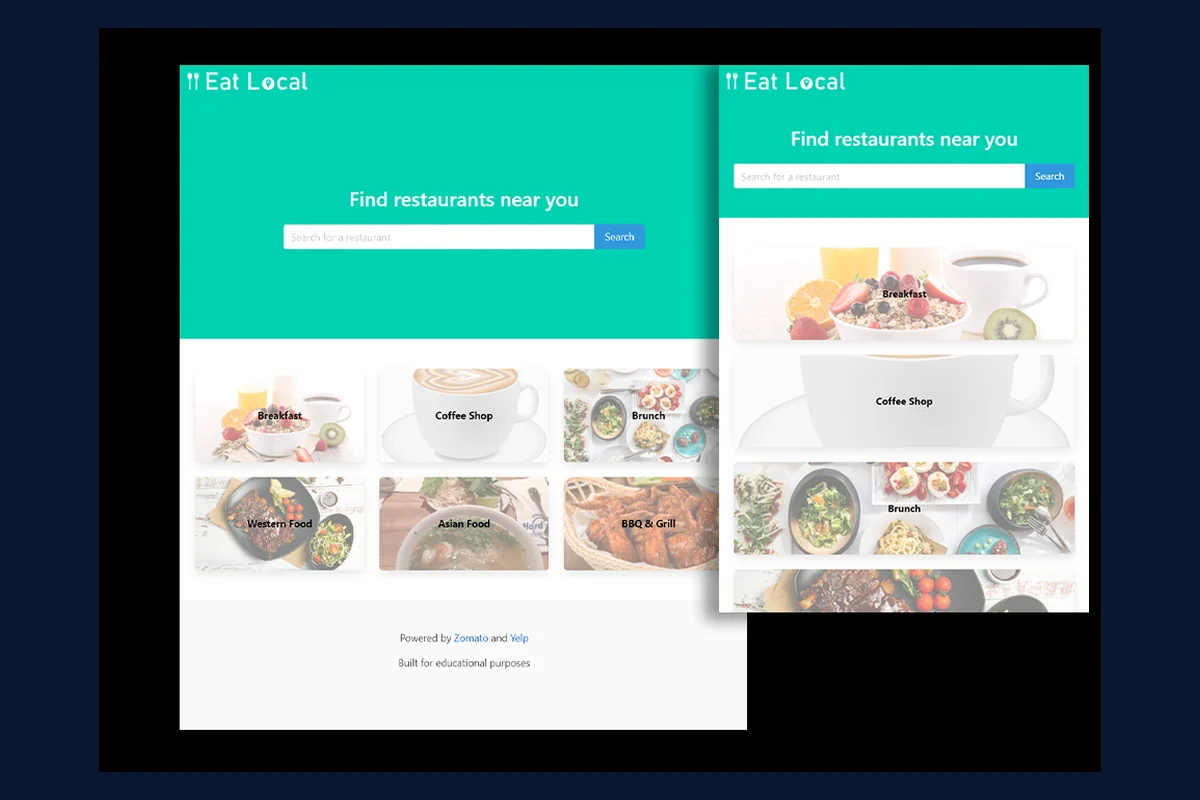 Eat Local interface preview